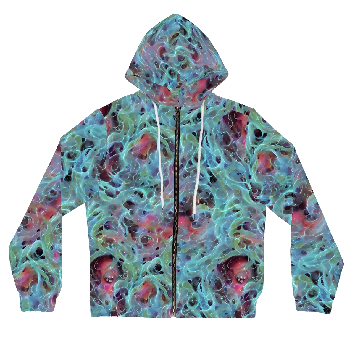 Cosmic Tide on Women's Full-Zip Hoodie — Front