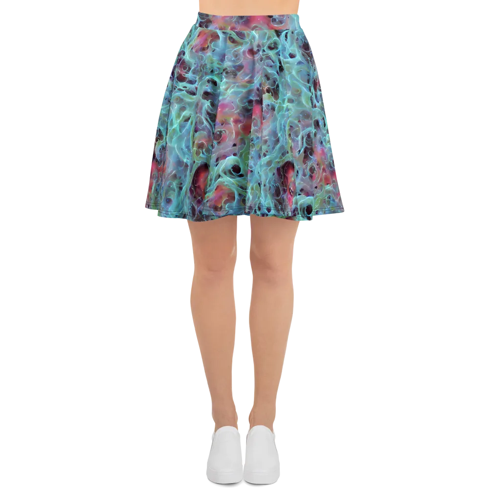 Cosmic Tide on Skater Skirt — Front