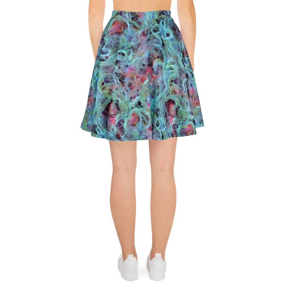 Cosmic Tide on Skater Skirt — Back
