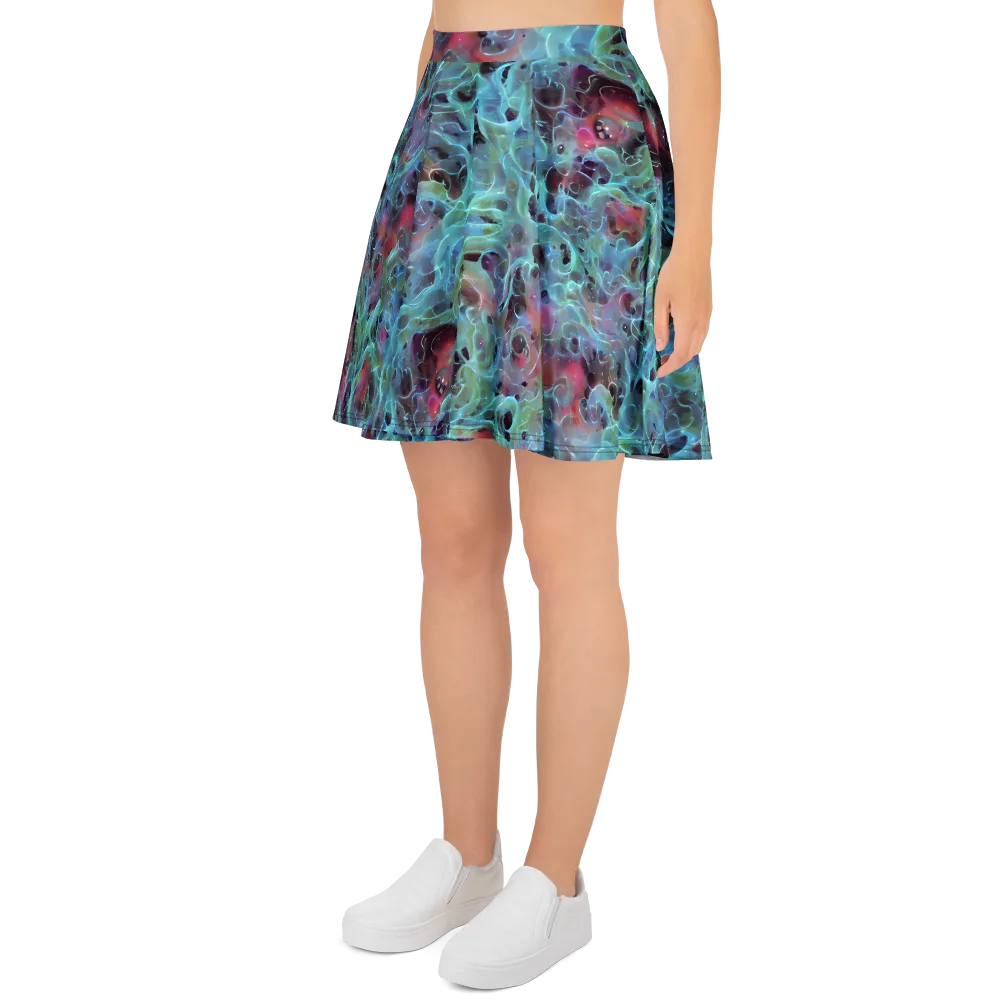 Cosmic Tide on Skater Skirt — Left