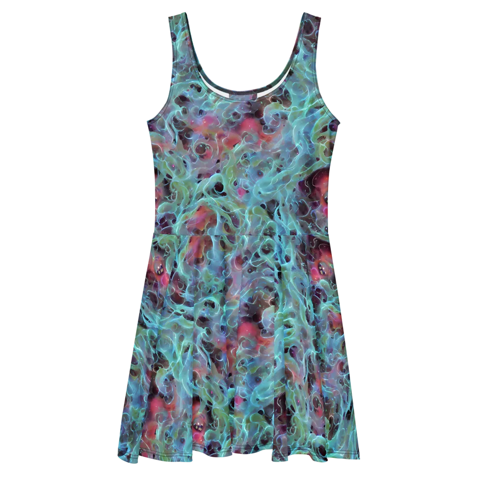 Cosmic Tide on Skater Dress — Front