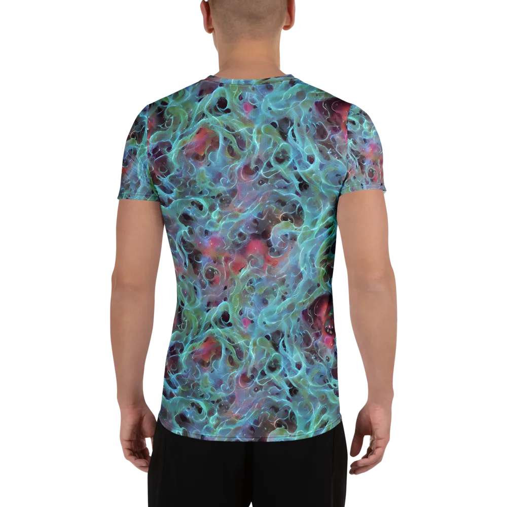 Cosmic Tide on Men's Athletic T-Shirt — Back