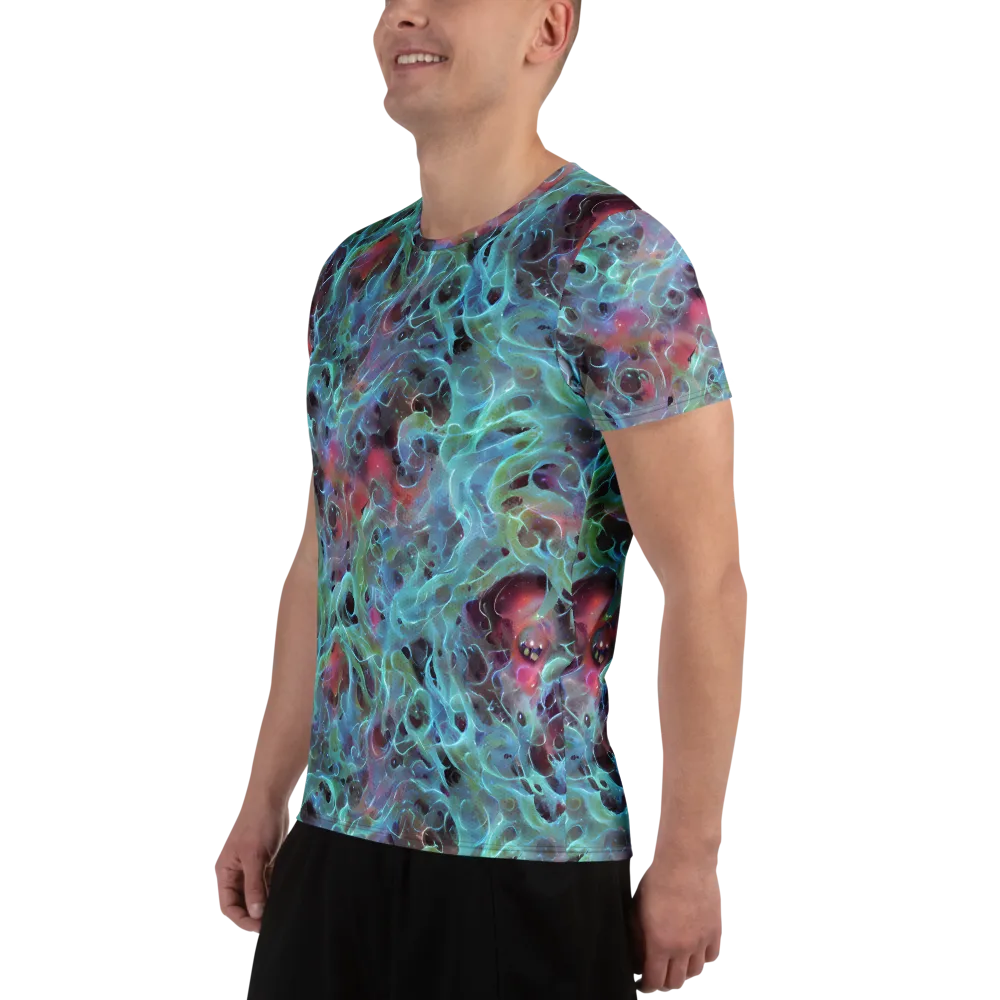 Cosmic Tide on Men's Athletic T-Shirt — Left