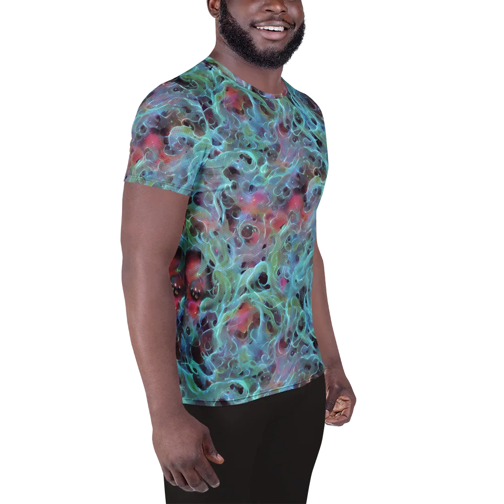 Cosmic Tide on Men's Athletic T-Shirt — Right
