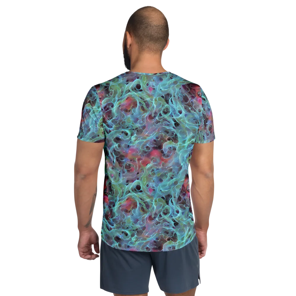 Cosmic Tide on Men's Athletic T-Shirt — Back