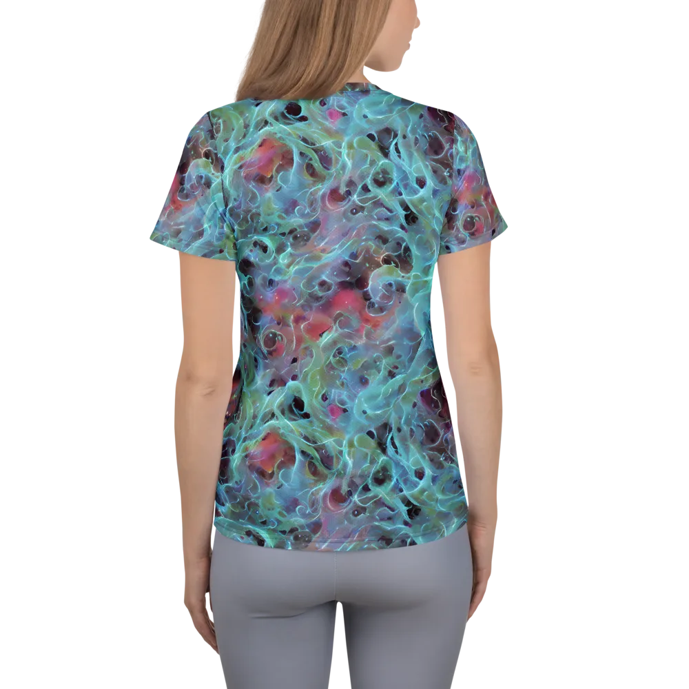 Cosmic Tide on Women's Athletic T-Shirt — Back