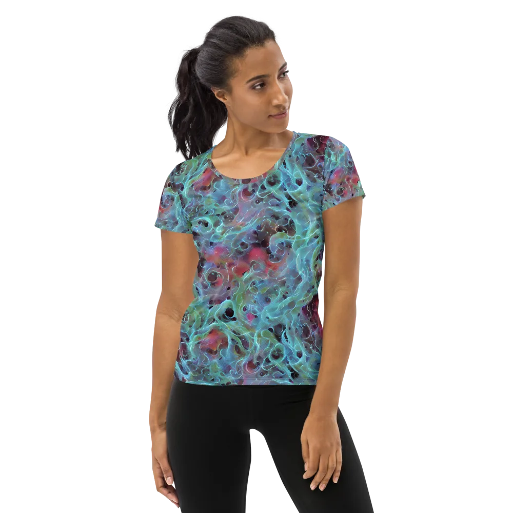 Cosmic Tide on Women's Athletic T-Shirt — Front