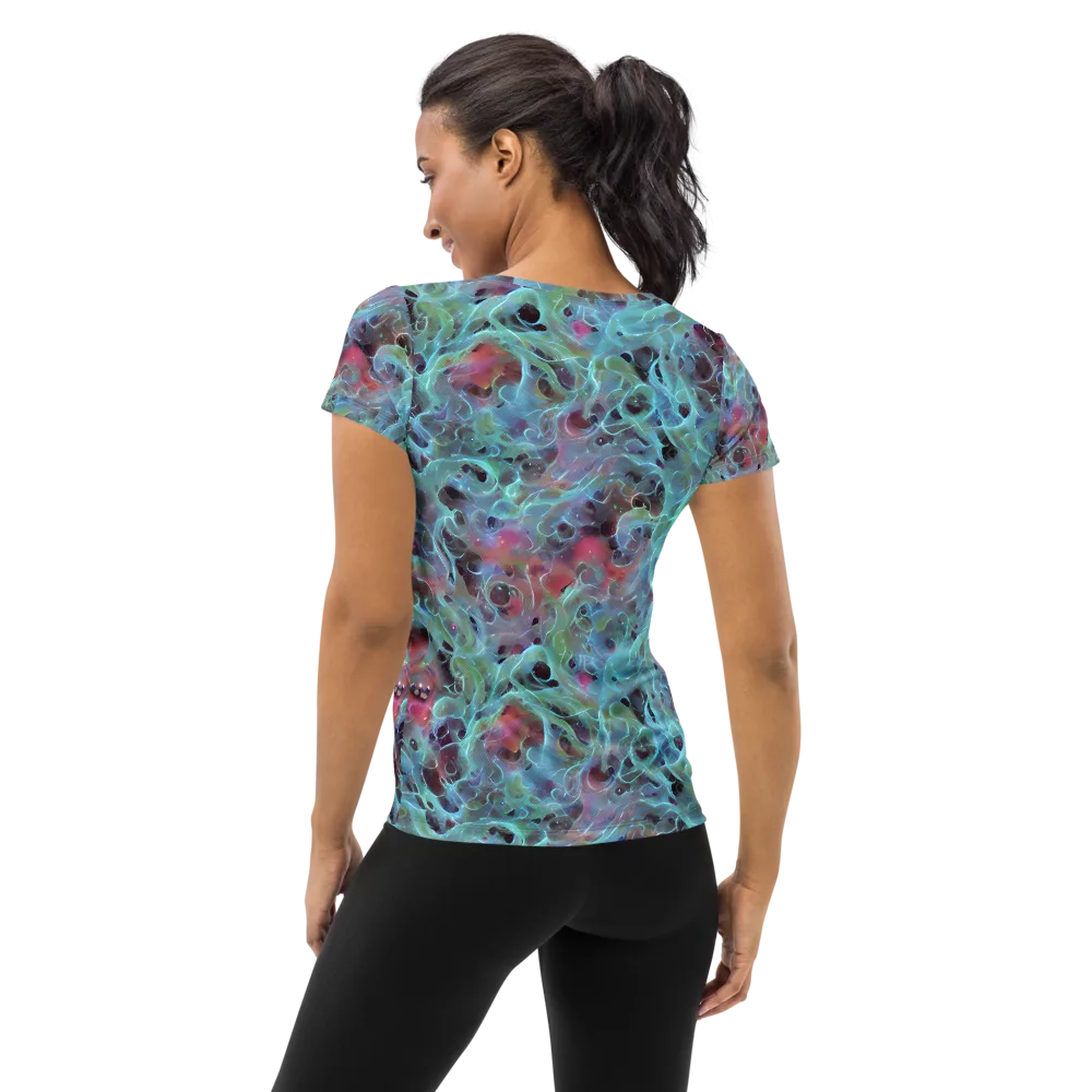 Cosmic Tide on Women's Athletic T-Shirt — Back