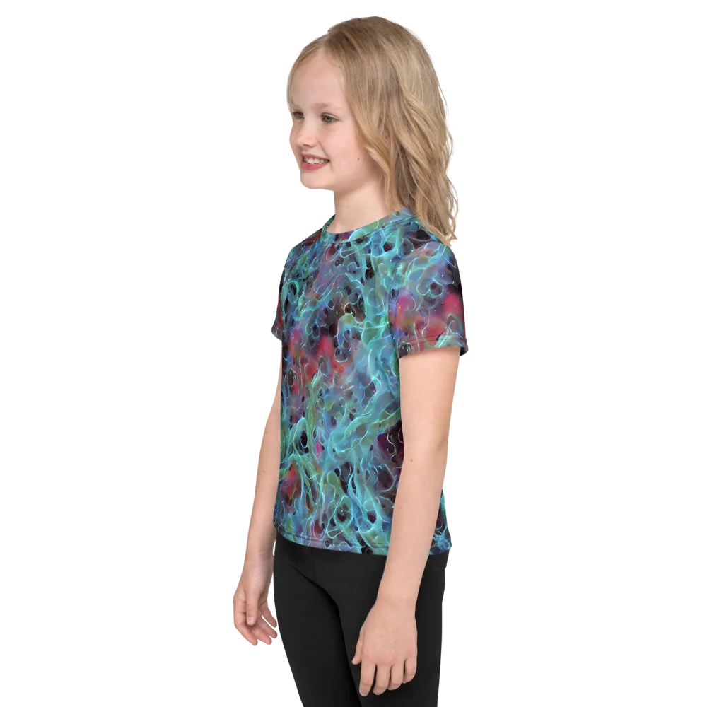 Cosmic Tide on Kids Crew Neck T-Shirt — Left