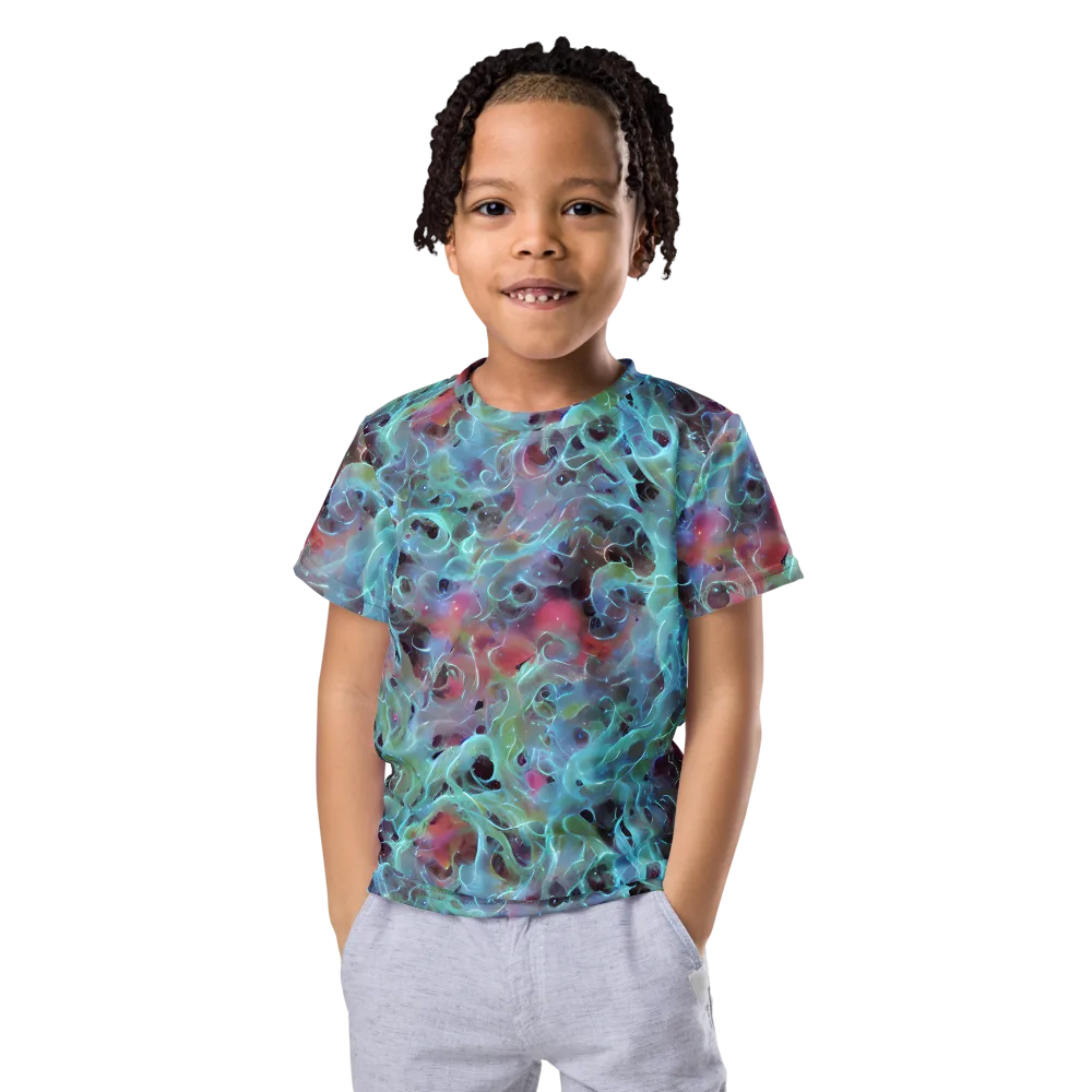Cosmic Tide on Kids Crew Neck T-Shirt — Front