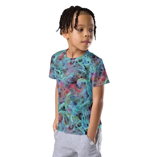 Cosmic Tide on a Kids Crew Neck T-Shirt