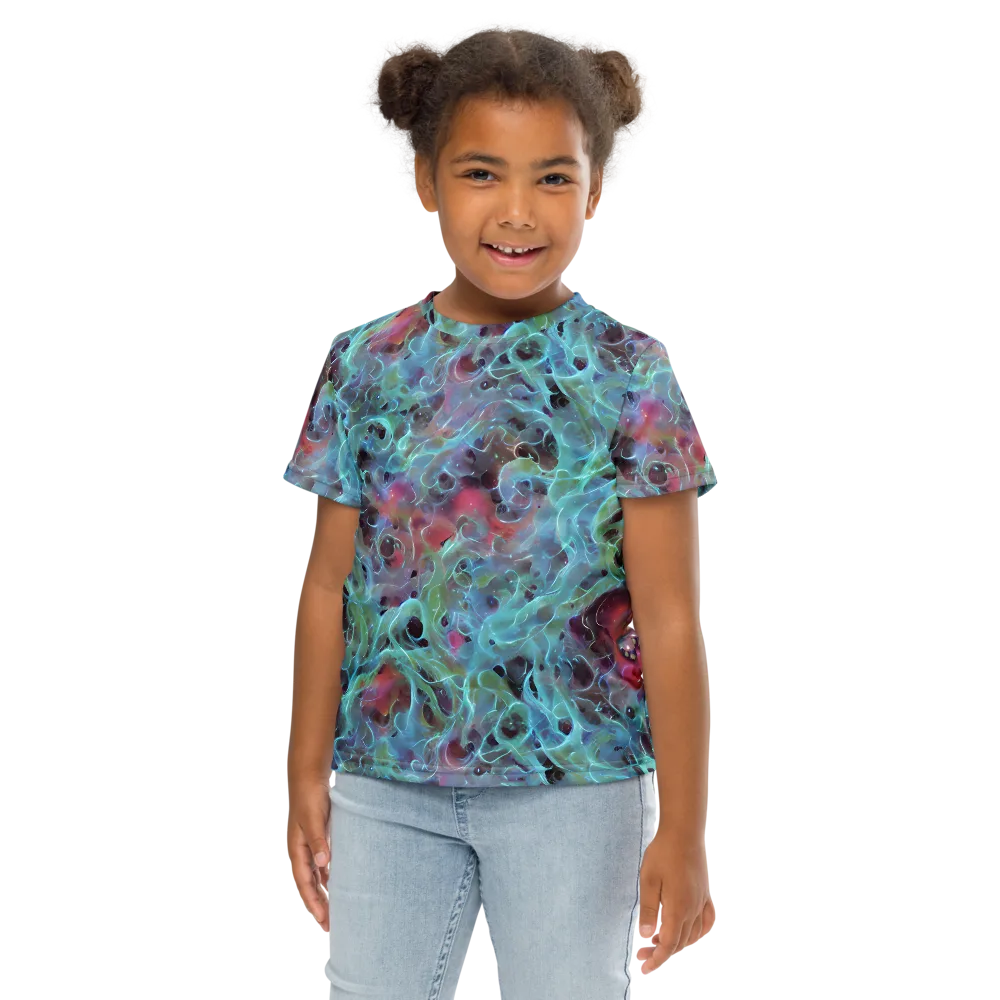 Cosmic Tide on Kids Crew Neck T-Shirt — Front