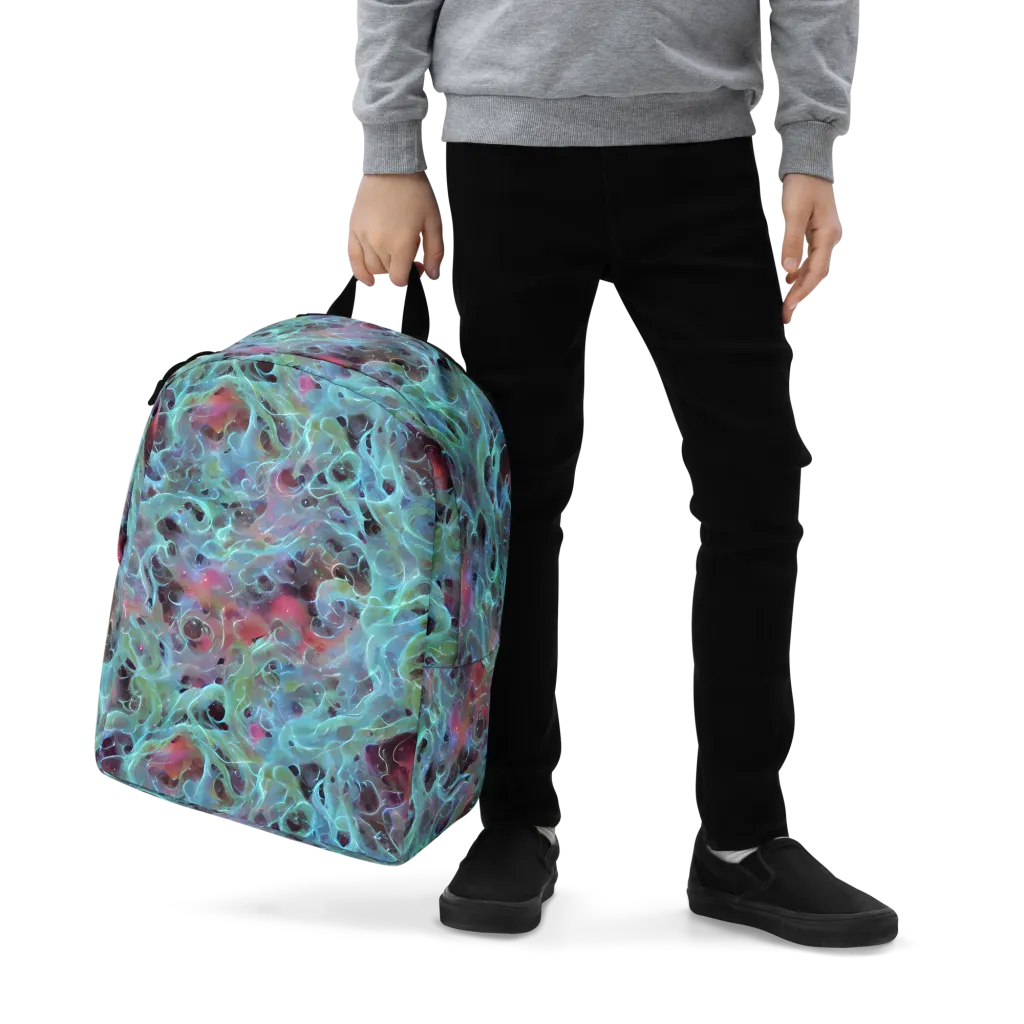 Cosmic Tide on Minimalist Backpack — Zoomed-in