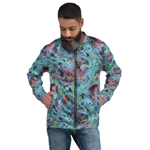 Cosmic Tide on a Bomber Jacket