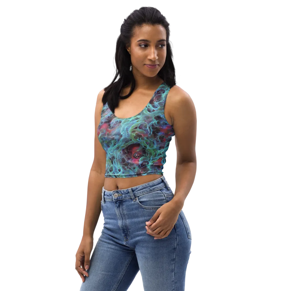 Cosmic Tide on Crop Top — Left Front