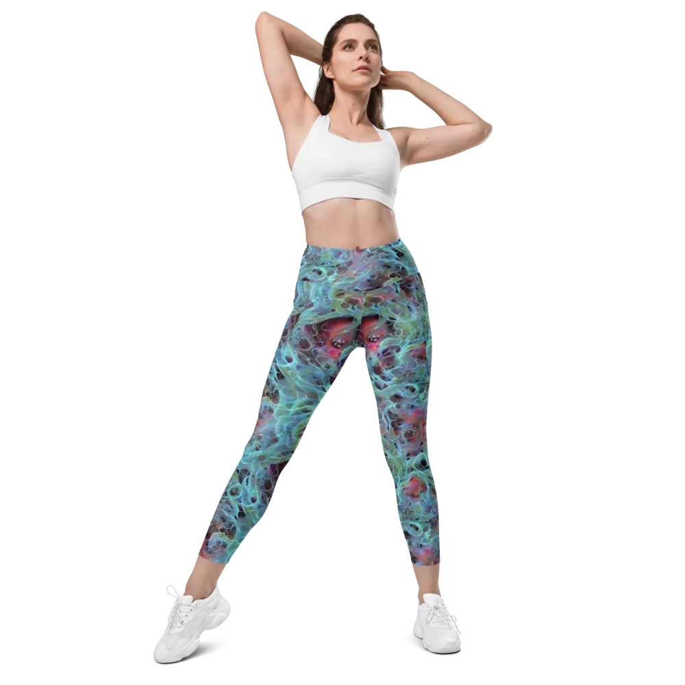 Cosmic Tide on Leggings with Pockets — Front