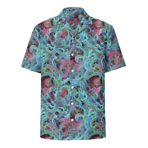 Cosmic Tide on a Button Shirt