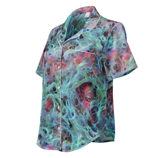 Cosmic Tide on a Women's Short Sleeve Pajama Top