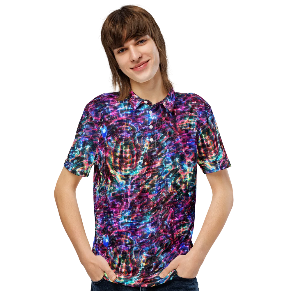 Cyberwave on Men's Slim Fit Polo Shirt — Front