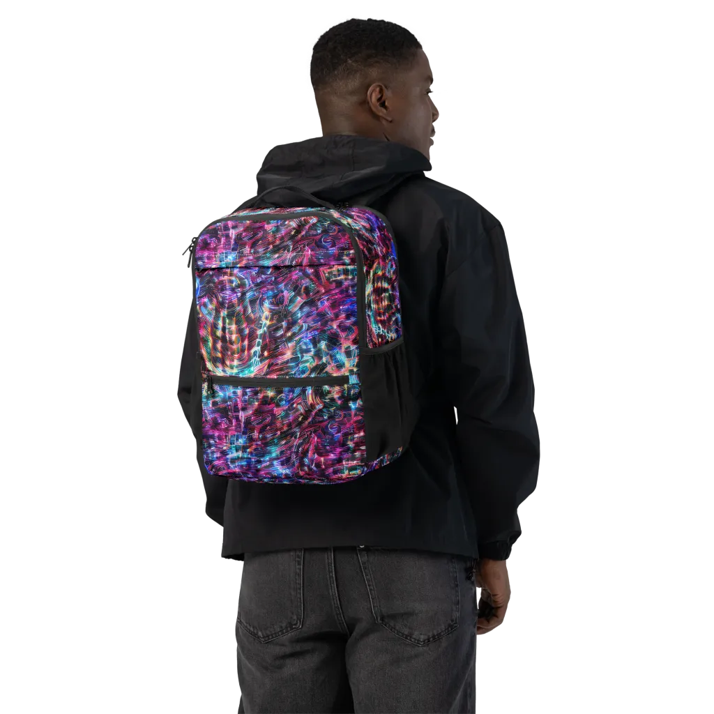 Cyberwave on Utility Backpack — Back
