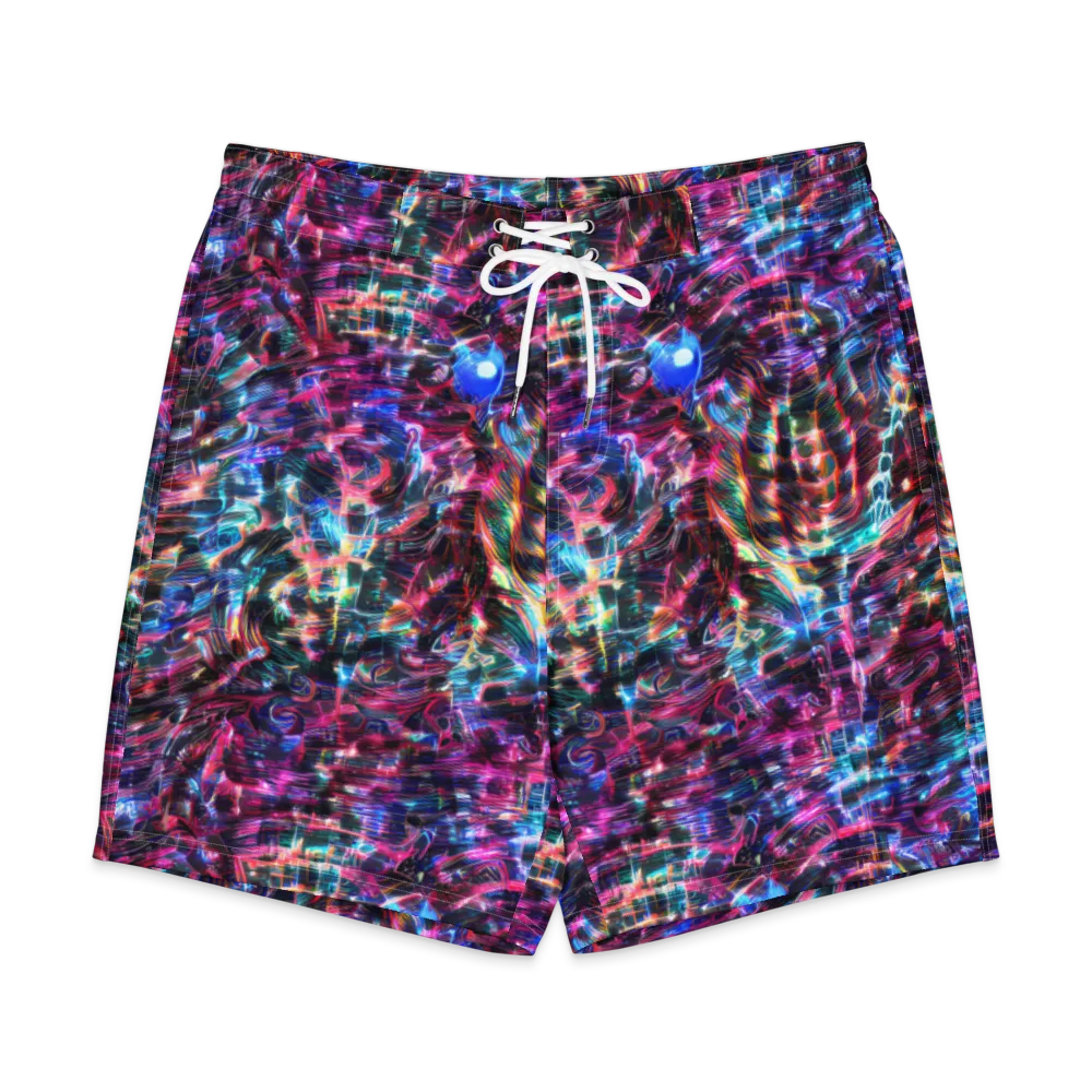 Cyberwave on Men's Board Shorts — Front