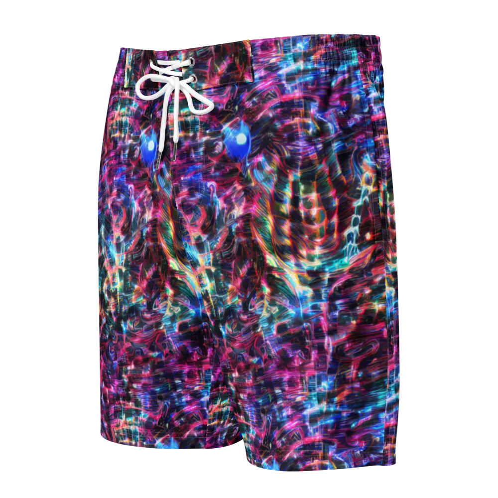 Cyberwave on Men's Board Shorts — Front