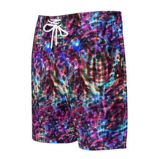 Cyberwave on a Men's Board Shorts