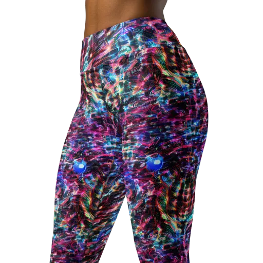 Cyberwave on a Yoga Leggings