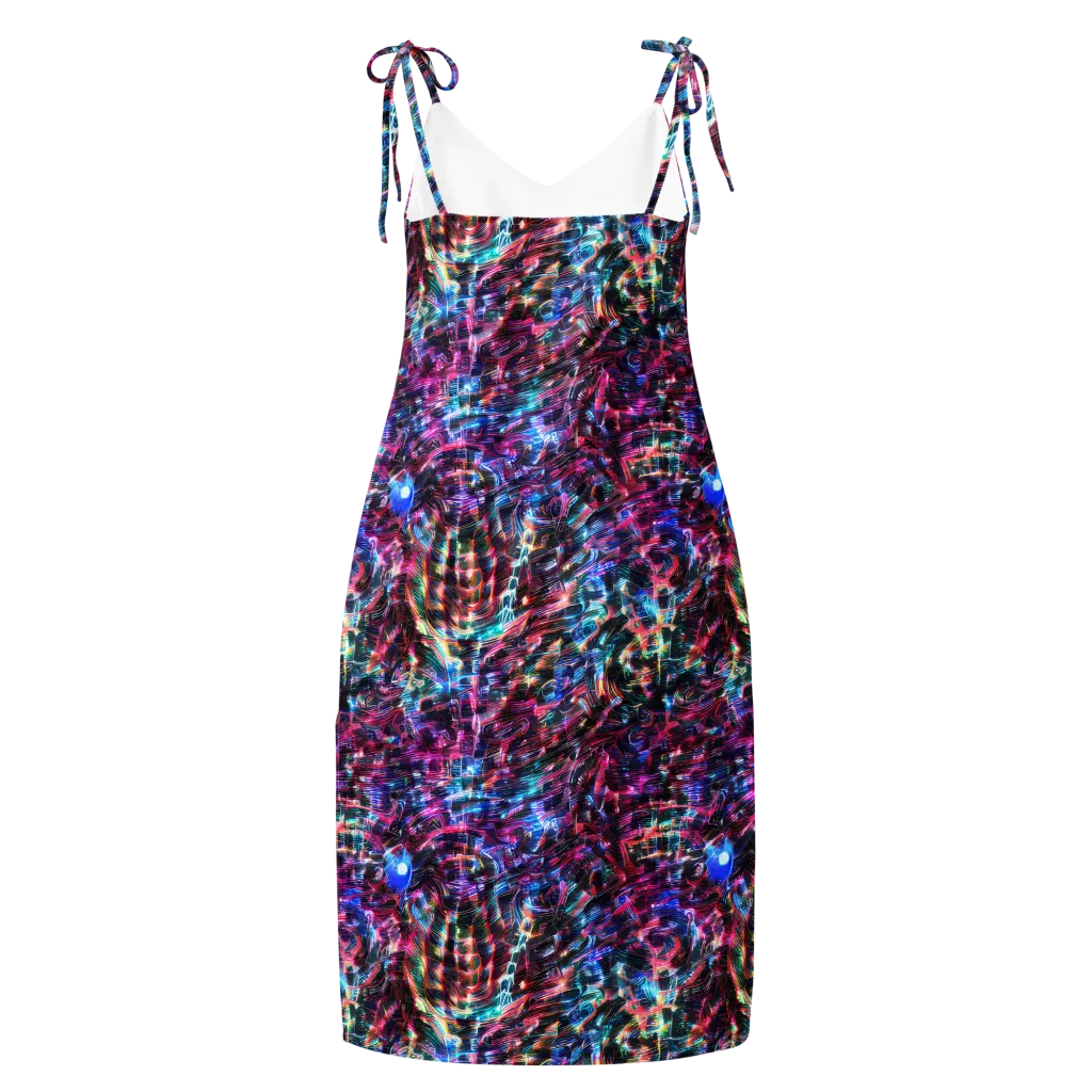 Cyberwave on Slip Dress — Back