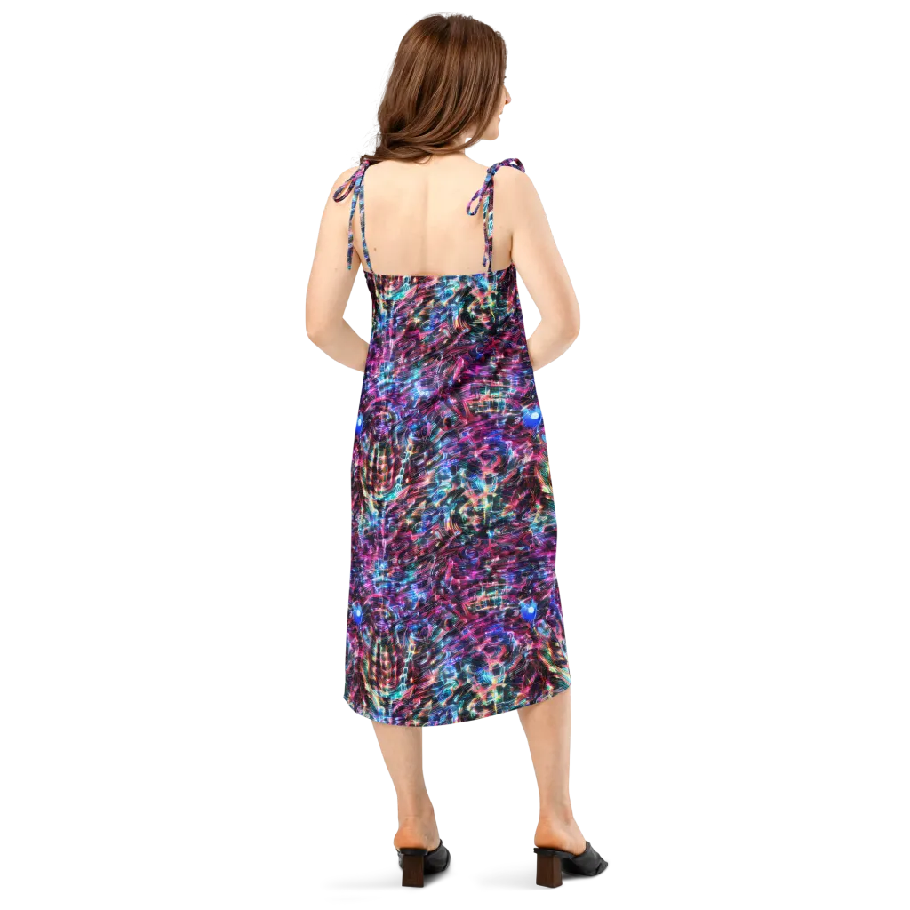 Cyberwave on Slip Dress — Back