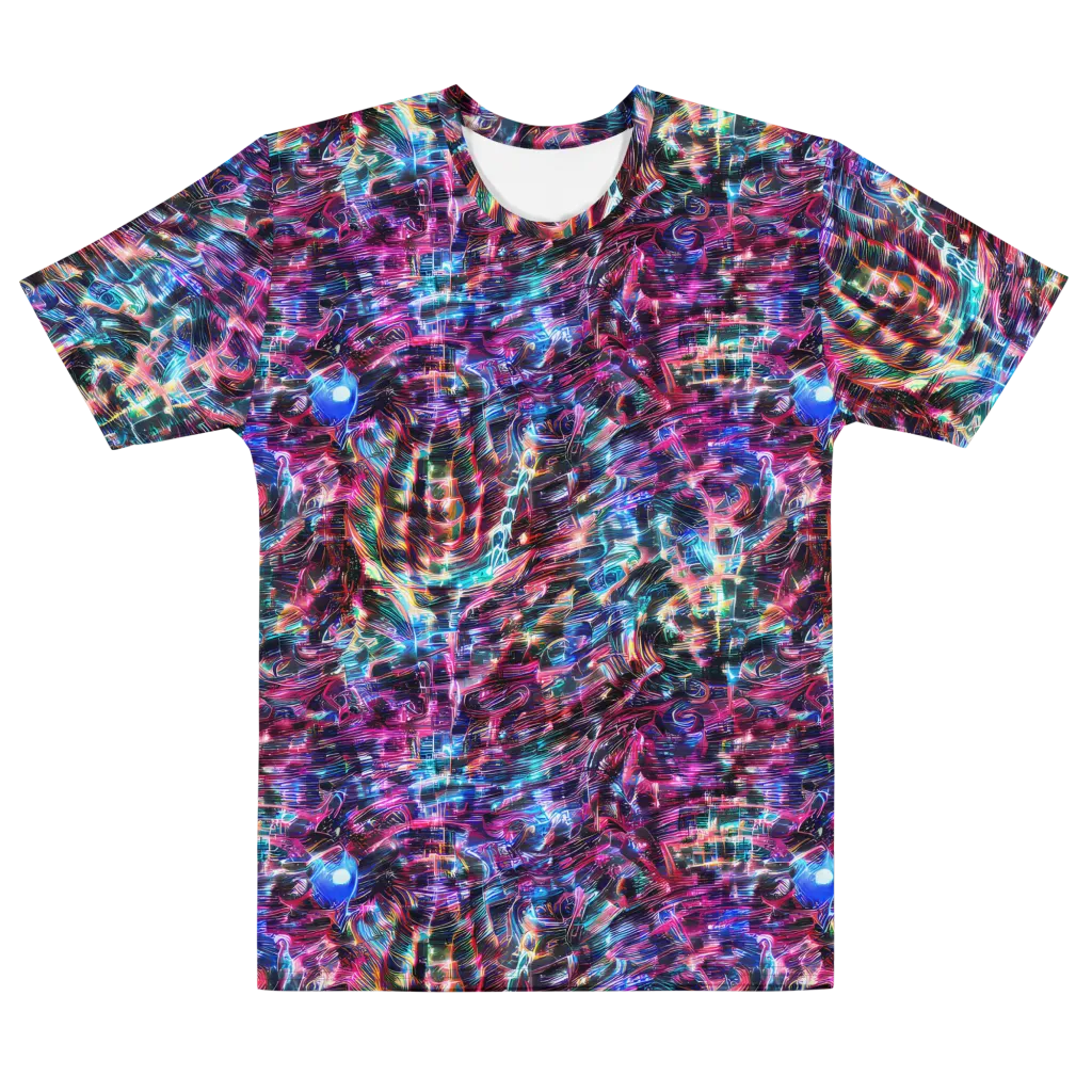 Cyberwave on Men's Cotton Crew Neck T-Shirt — Front