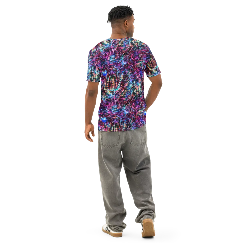 Cyberwave on Men's Cotton Crew Neck T-Shirt — Back