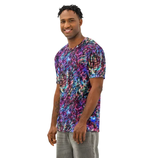 Cyberwave on a Men's Cotton Crew Neck T-Shirt