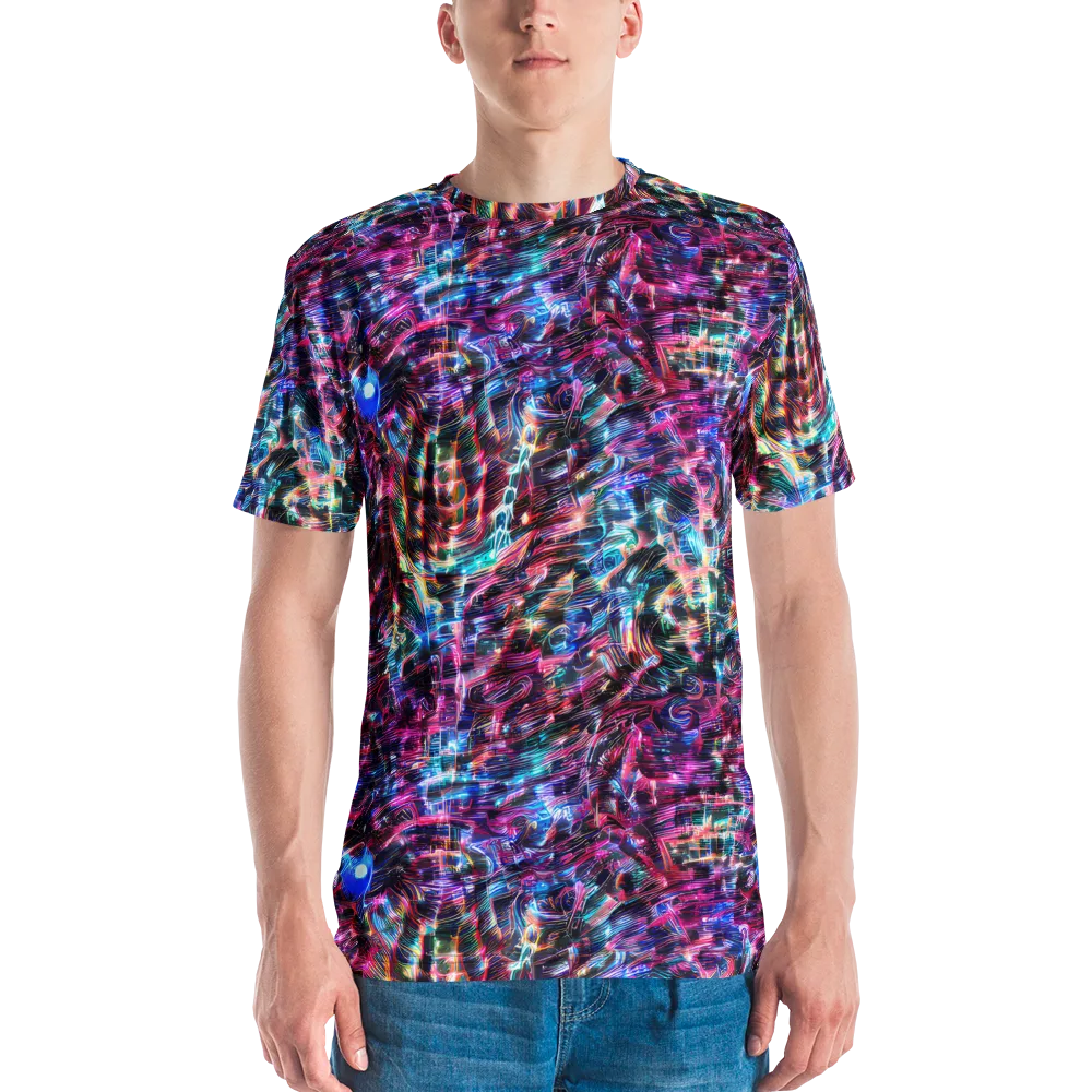 Cyberwave on Men's Crew Neck T-Shirt — Front