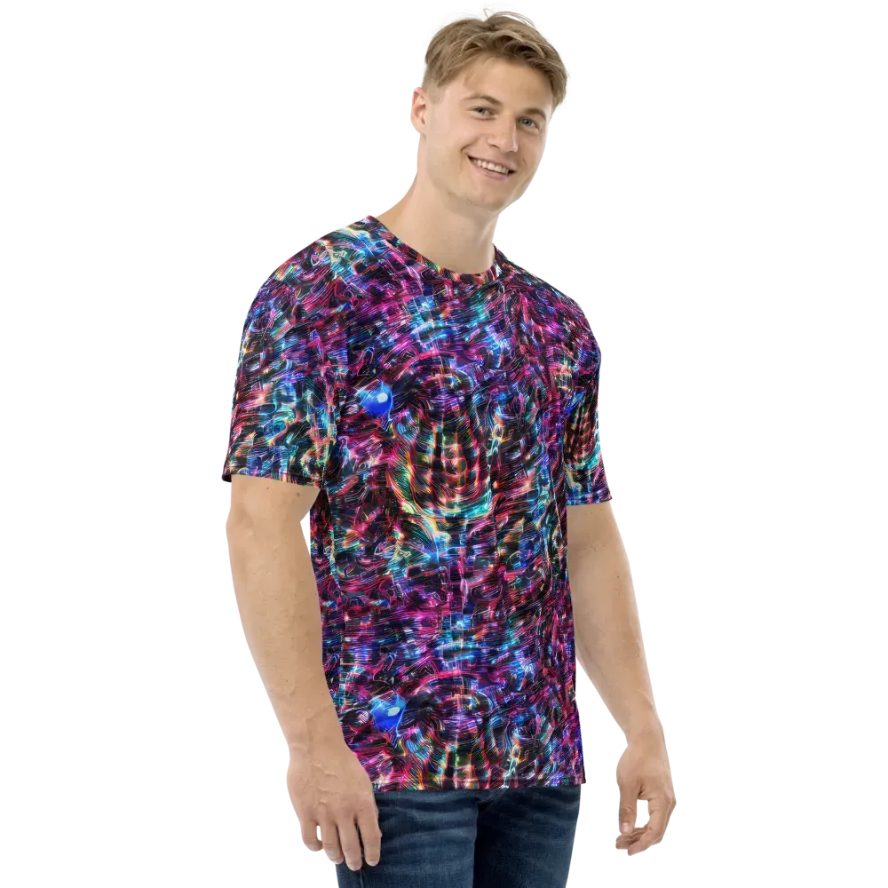 Cyberwave on Men's Crew Neck T-Shirt — Right