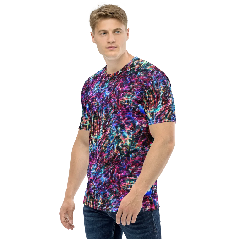 Cyberwave on Men's Crew Neck T-Shirt — Left