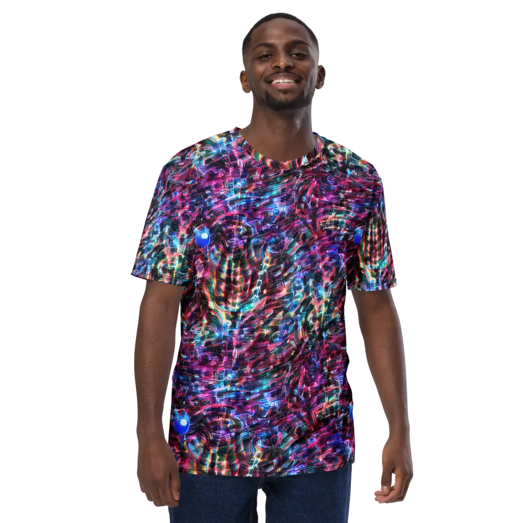 Cyberwave on Men's Crew Neck T-Shirt — Front