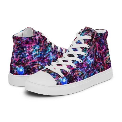 Cyberwave on a Women's High Top Canvas Shoes