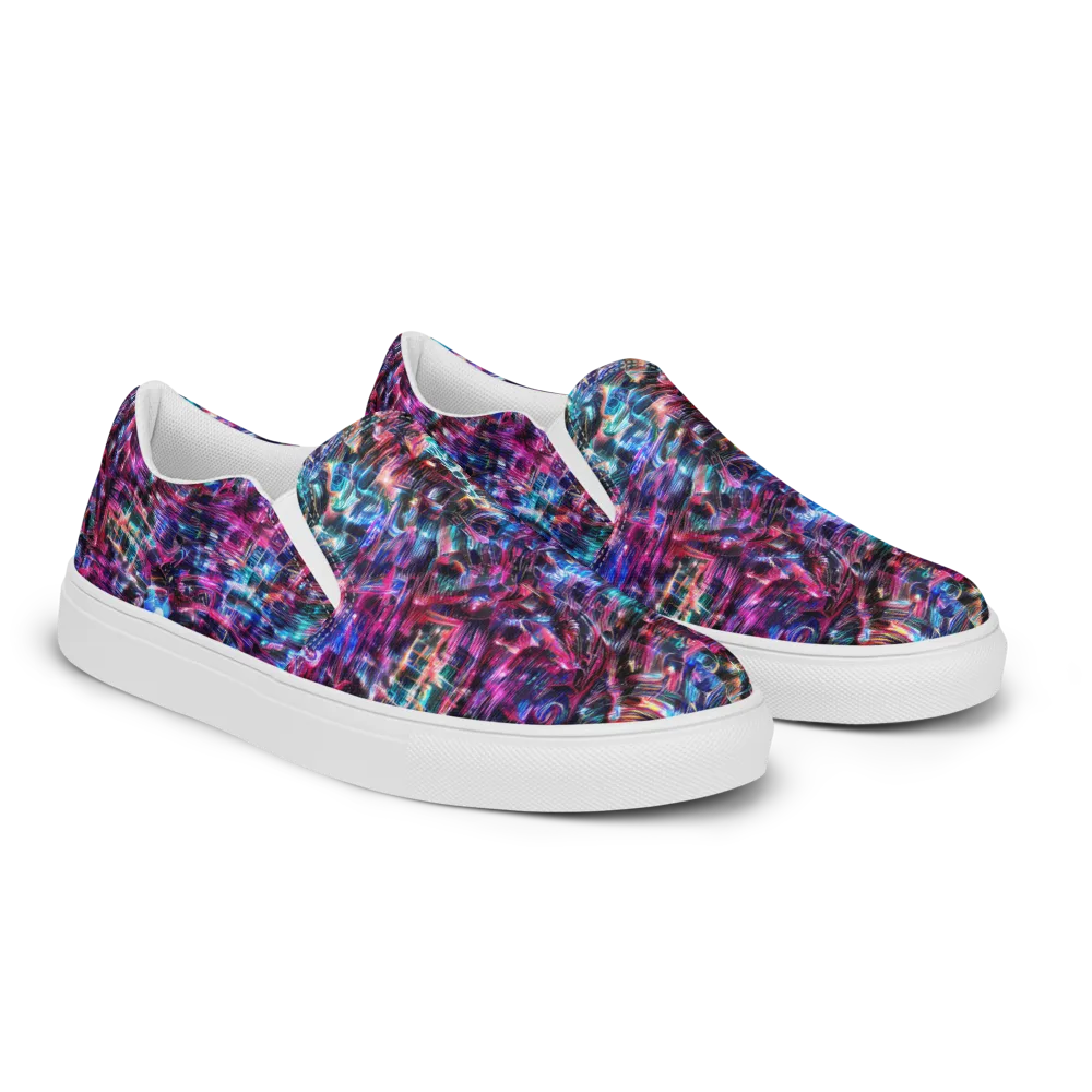 Cyberwave on Men's Slip-On Canvas Shoes — Right Front