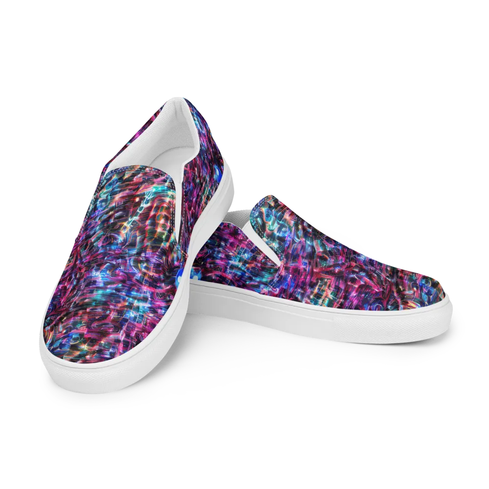 Cyberwave on Men's Slip-On Canvas Shoes — Left Front