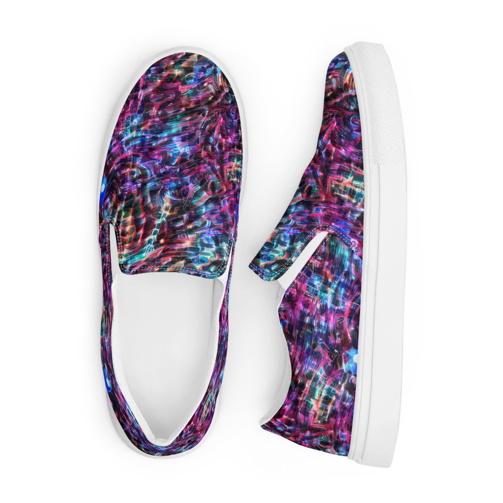 Cyberwave on Men's Slip-On Canvas Shoes — Front