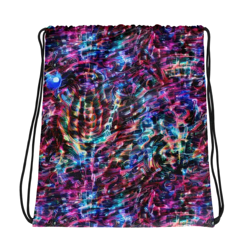 Cyberwave on a Drawstring Bag