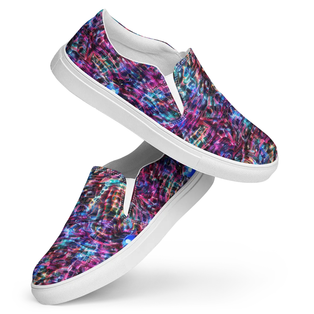 Cyberwave on Women's Slip-On Canvas Shoes — Front