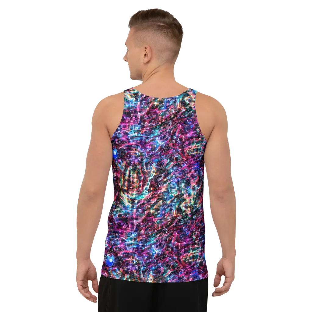 Cyberwave on Men's Tank Top — Back