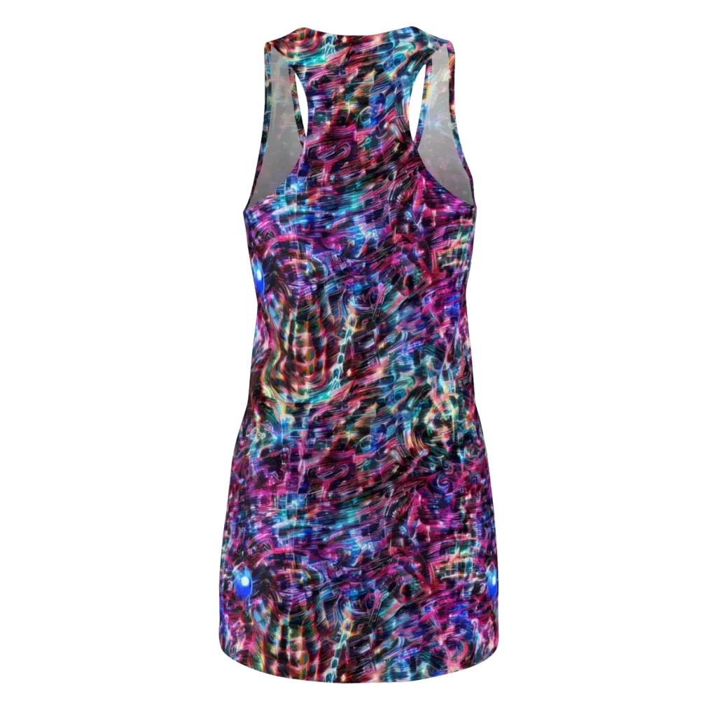 Cyberwave on Racerback Dress — Back