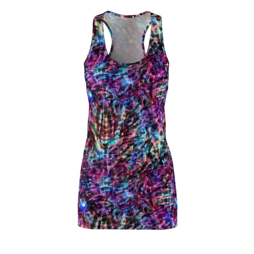 Cyberwave on a Racerback Dress