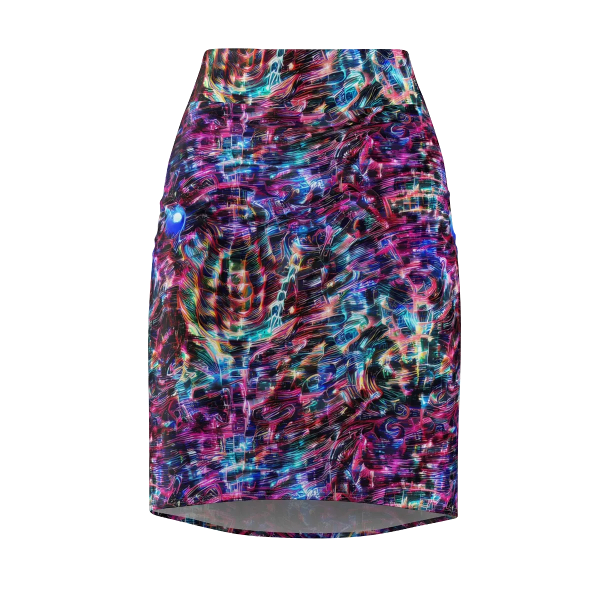 Cyberwave on Pencil Skirt — Front