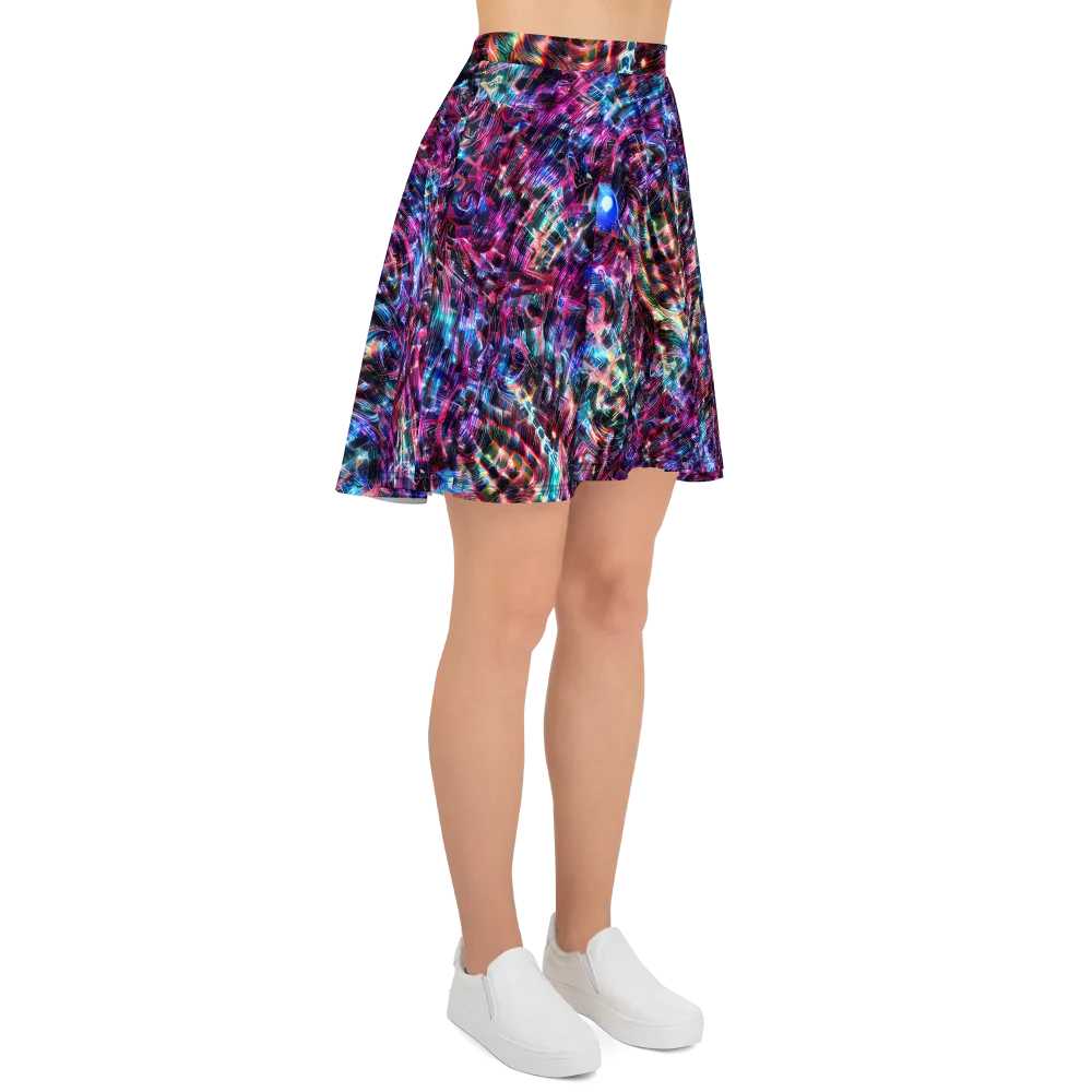 Cyberwave on Skater Skirt — Right