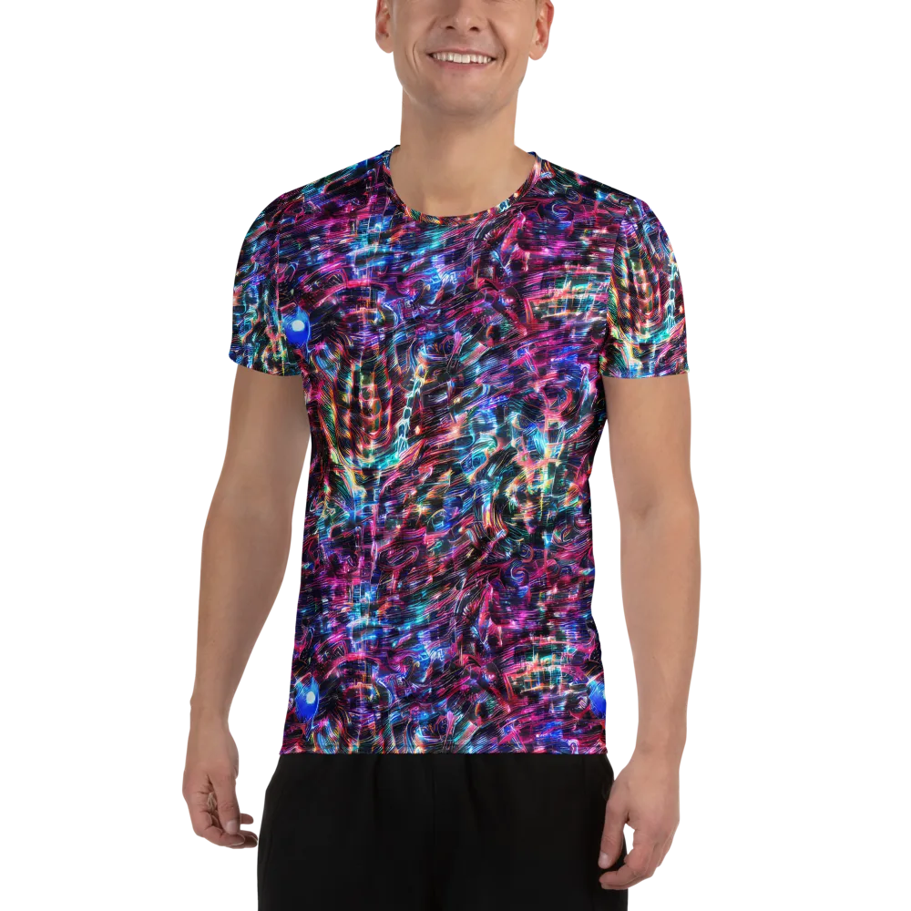 Cyberwave on Men's Athletic T-Shirt — Front