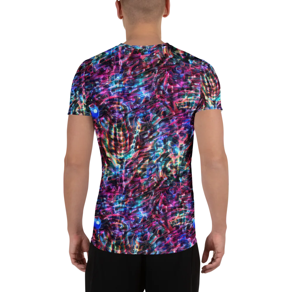 Cyberwave on Men's Athletic T-Shirt — Back